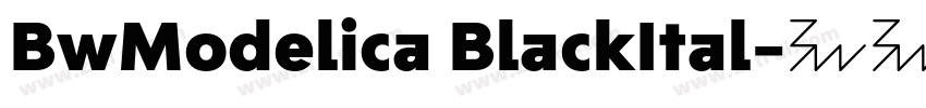 BwModelica BlackItal字体转换